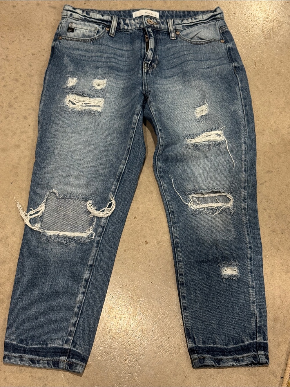 KanCan Light Blue Ripped Boyfriend Jeans